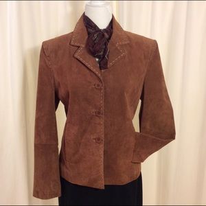 KC Collection Rust/Brown Suede Jacket